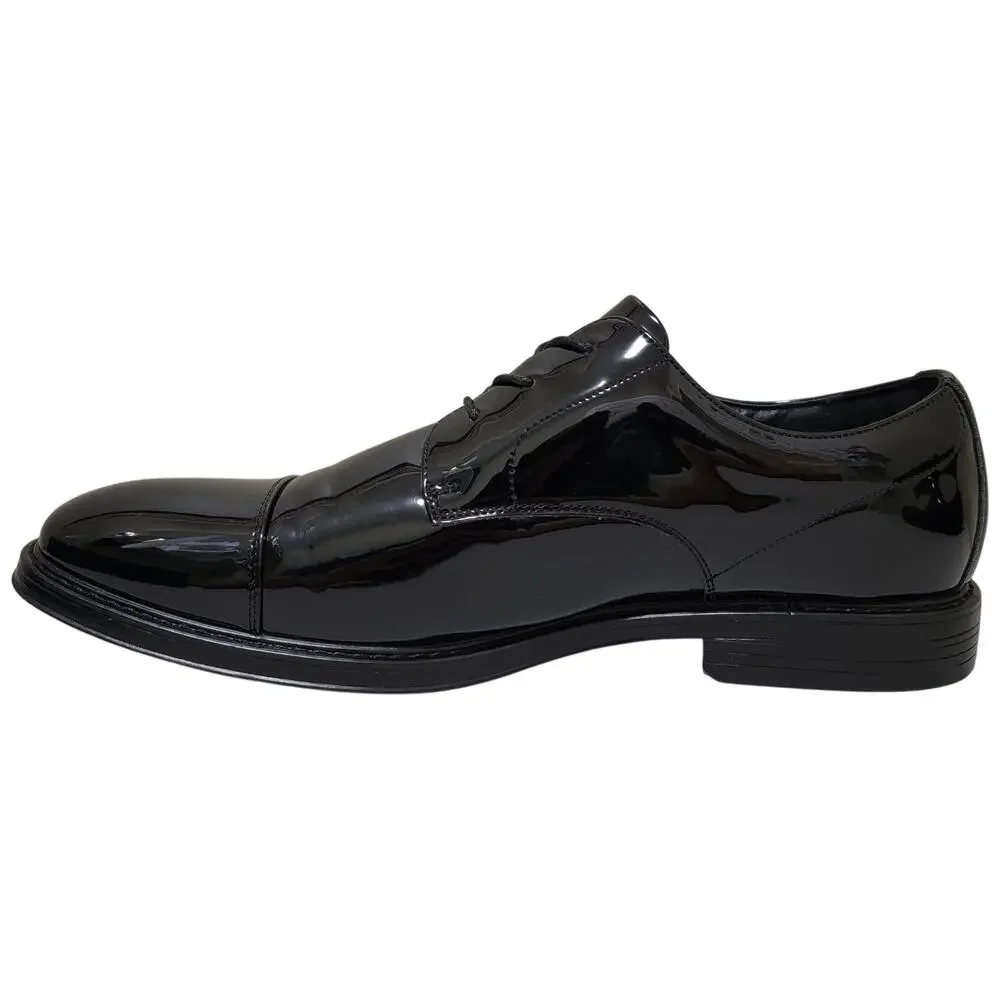 Nunn Bush Men Centro Flex Formal Cap Toe Derby Oxfords Size US 11W Black Patent
